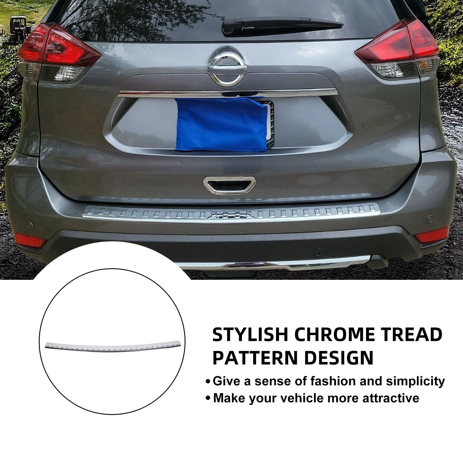ECOTRIC Rear Bumper Guard Cover Pad Compatible with 20142020 Nissan Rogue 999…