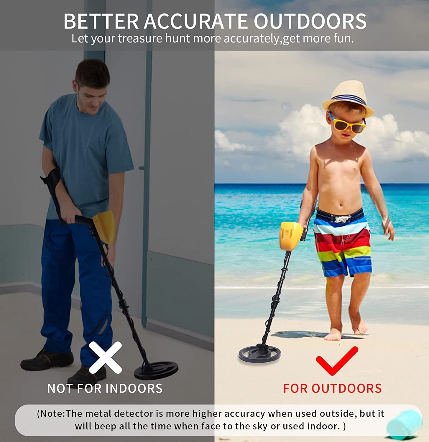 LCD Metal Detector for Adults Professional Gold Detector 10 in IP65 Waterproof
