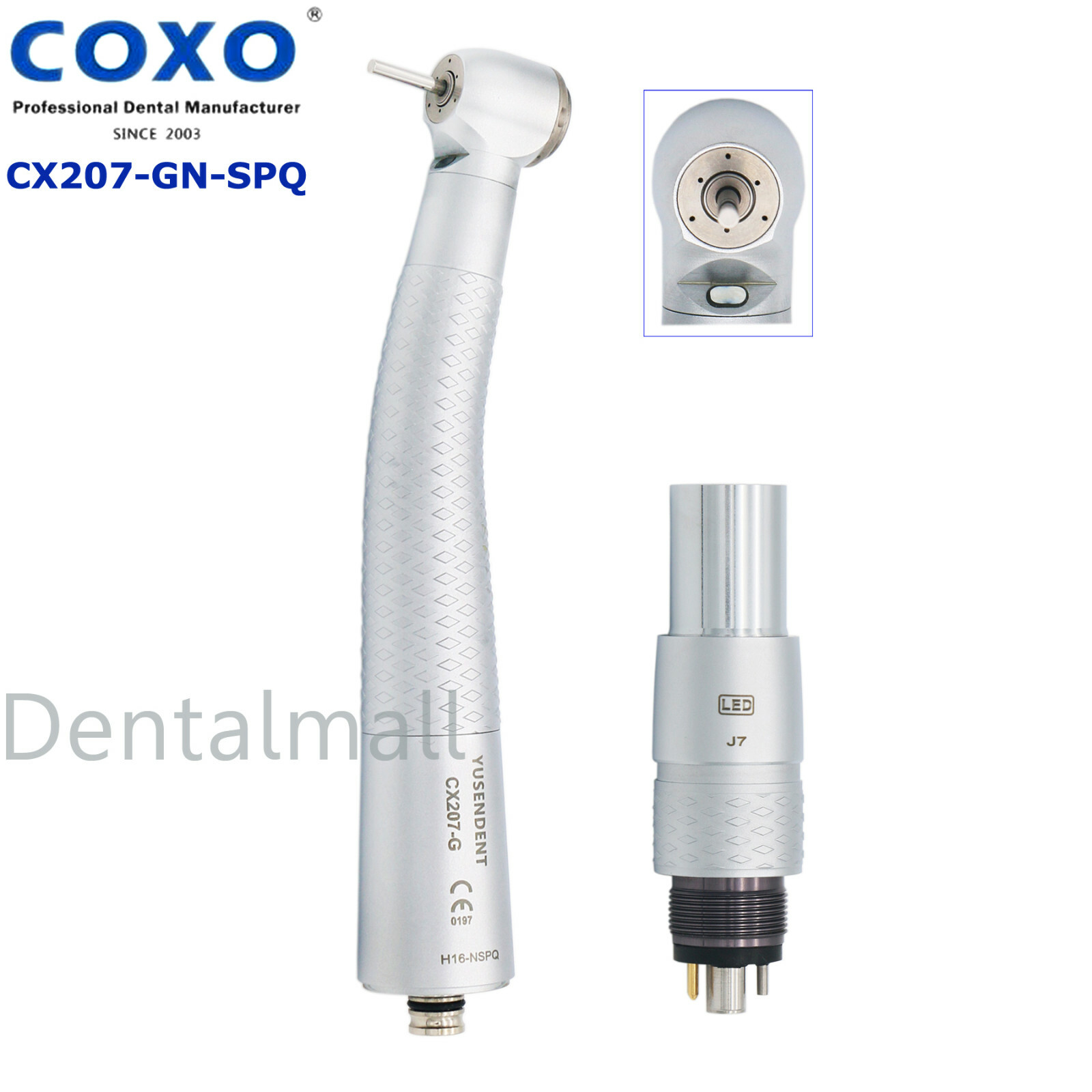 COXO Dental Air Turbine Fiber Optic Handpiece Fit NSK Phatelus LED Quick Coupler