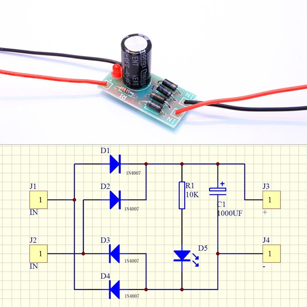3Pcs AC-DC Converter 6V 12V 24V to Input AC 6V-32V (capacitance 50V470UF)