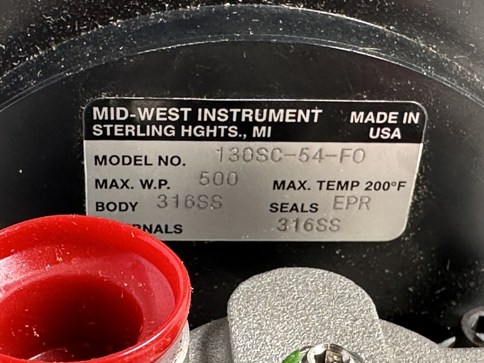Mid-west 130SC-54-FO Pressure Gauge 5in 0-10in-h2o