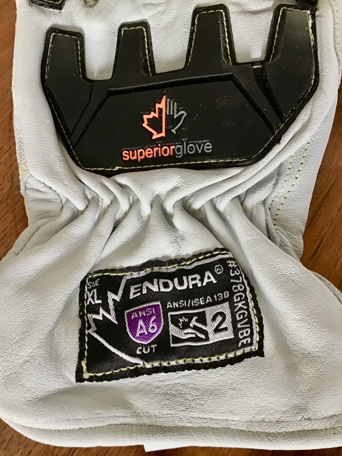 0NE PAIR SUPERIORGLOVE ENDURA XL GLOVES 378GKGVBE