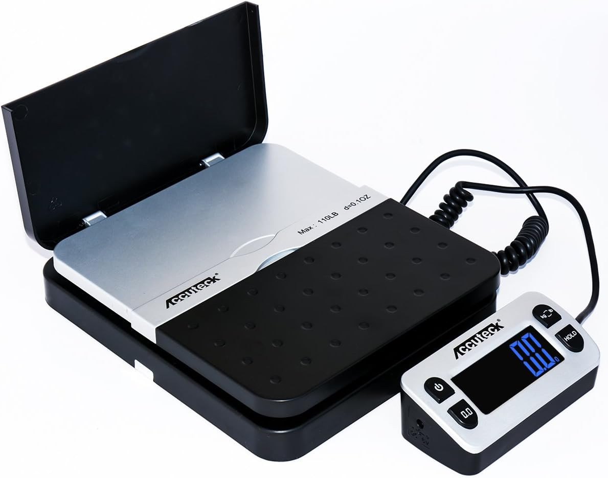 Shippro 110Lbs X 0.1 Oz. Digital Shipping Postal Scale, Black (W-8580-110-Black)