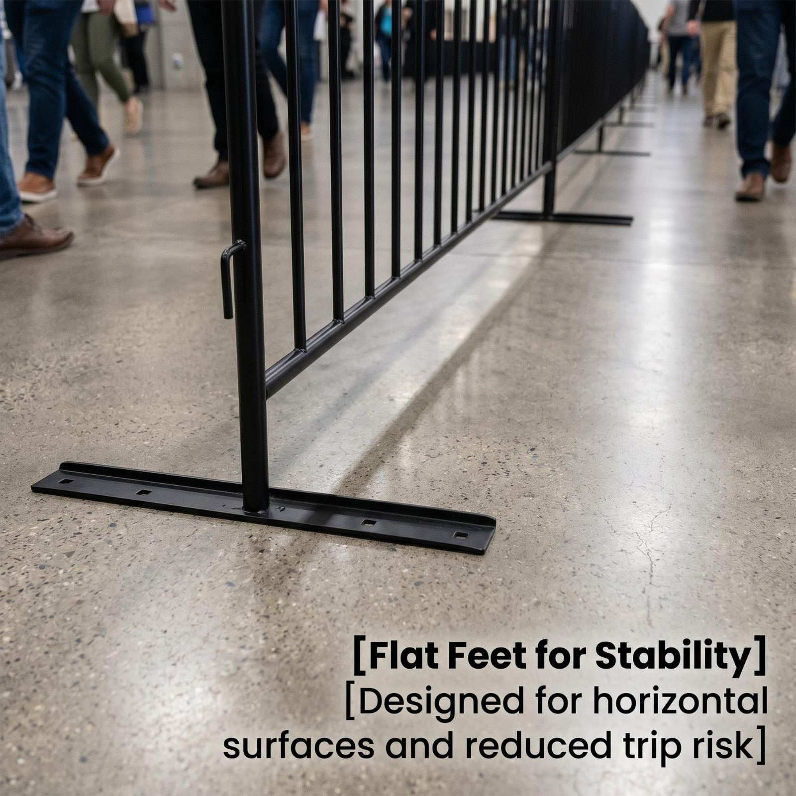 8.5ft Heavy Duty Interlocking Steel Safety Barriers Barricade Fence Guard 2-Pack