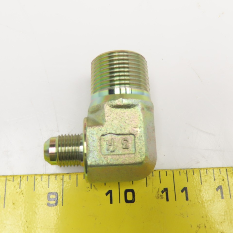 Aeroquip 2024-12-6S 3/8″ (-6) JIC Male x 3/4 (-12) NPTF Male Adaptor Lot Of 9
