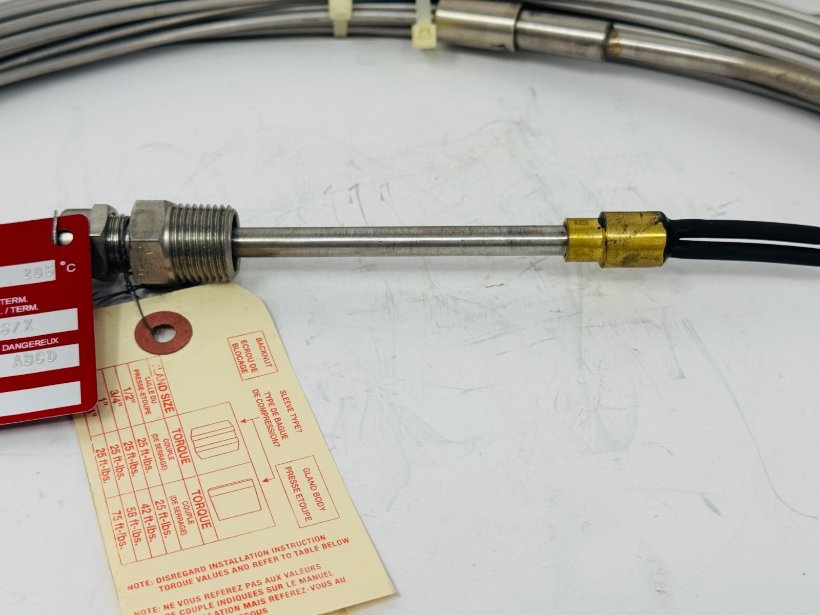 Pyrotenax D/32SB3700/28M/1190/277/1.2M/12LS/X Heating Cable 1190 Watts 277 Volts