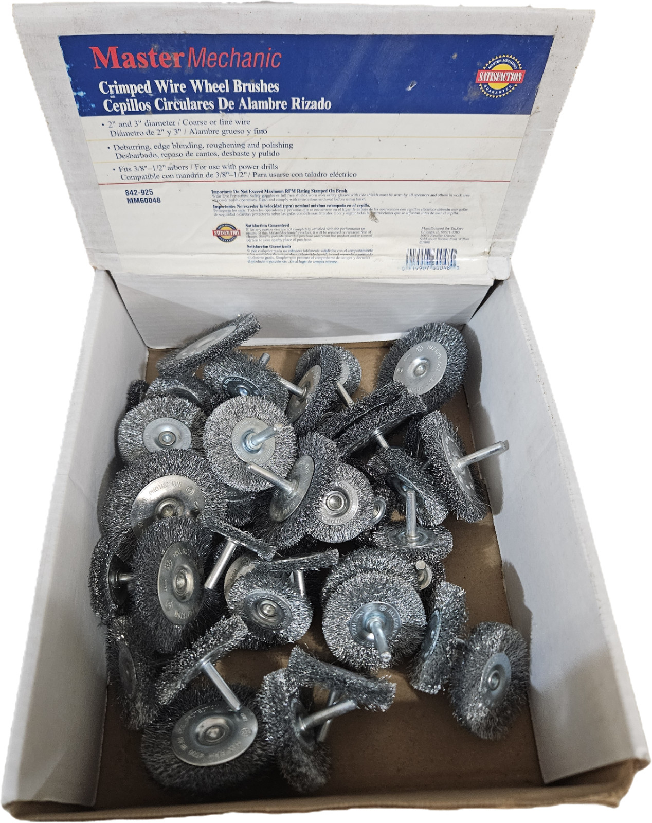 Master Mechanic 842925 Wire Wheel Brush Assortment, Consisting 48 Pieces
