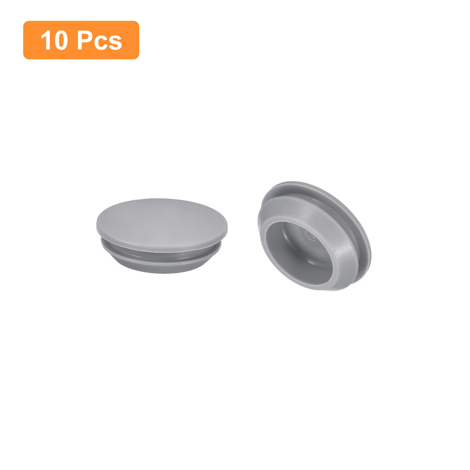 10Pcs Silicone Plugs, Rubber Round Hole Plugs for 20-22mm Hole, Grey