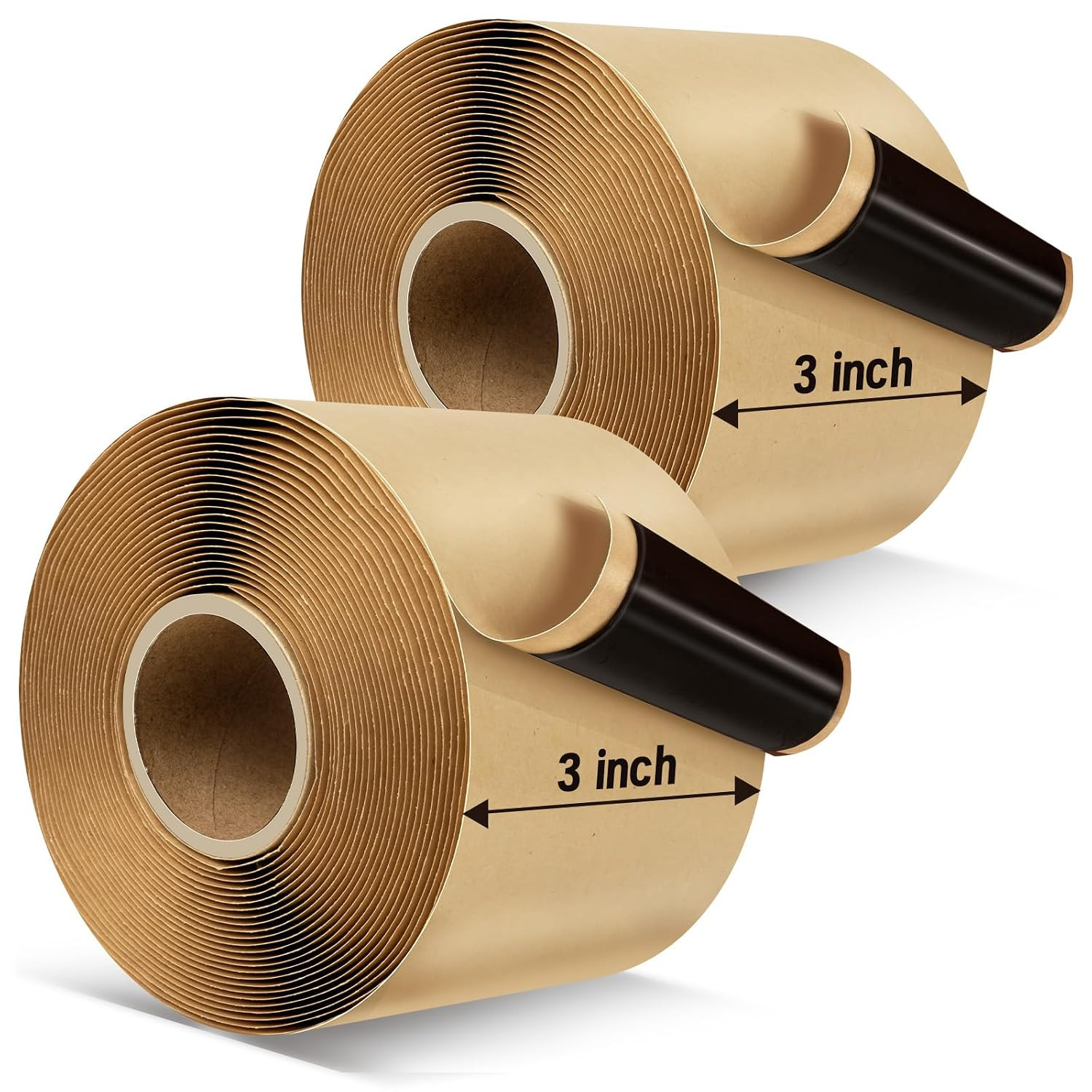 2PCS Pond Liner Seam Tape,3″ X 40′ Self Adhesive Double Sided Butyl Pond Seam Ta