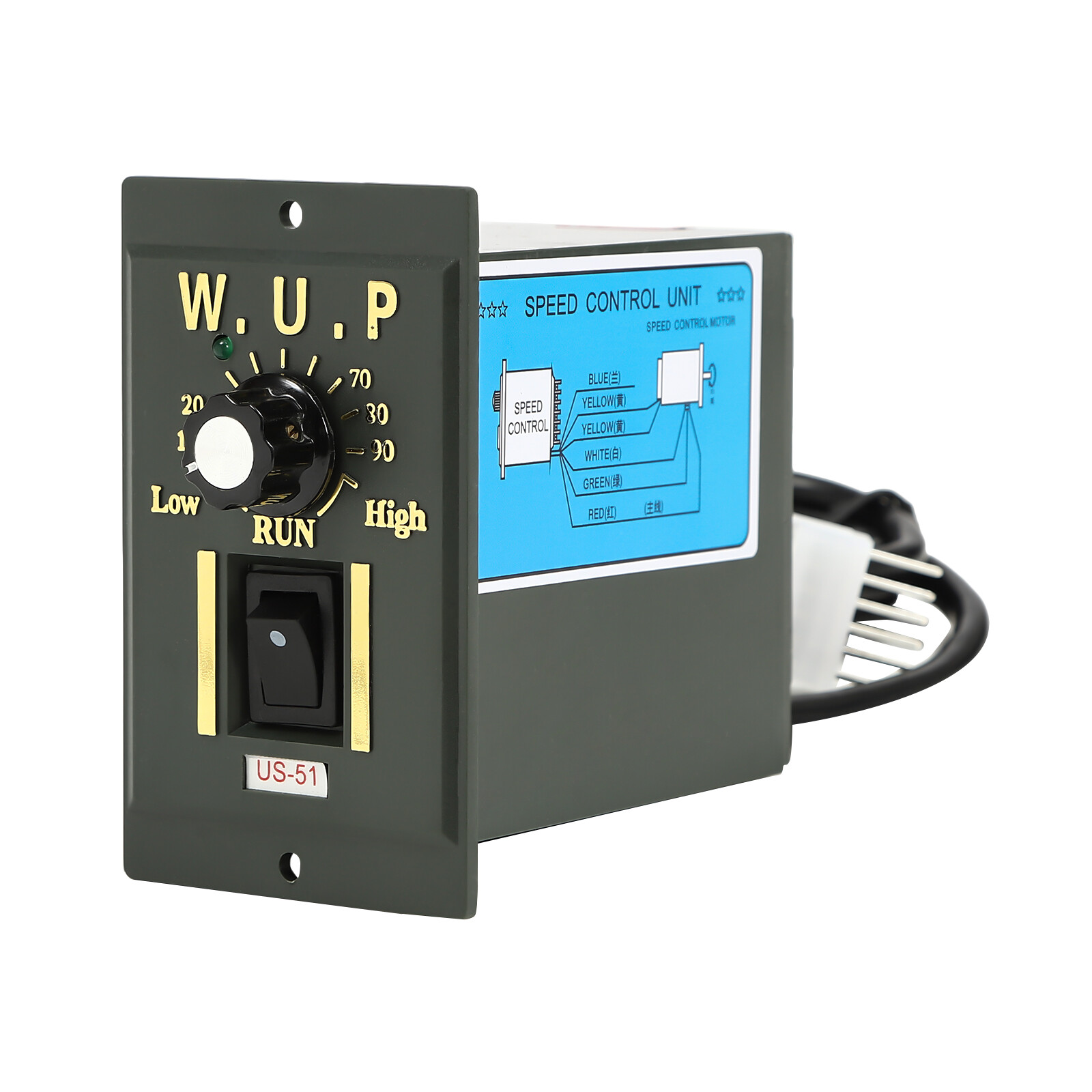 Worm Gear Motor 120W AC 110V Speed Controller Industrial Gearbox Electric RV30