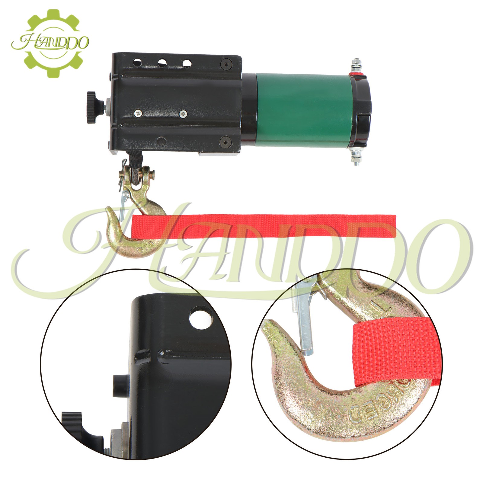 3000lbs Electric Winch 32ft Synthetic Rope 12VDC/1.3HP Wireless & Wired Remote
