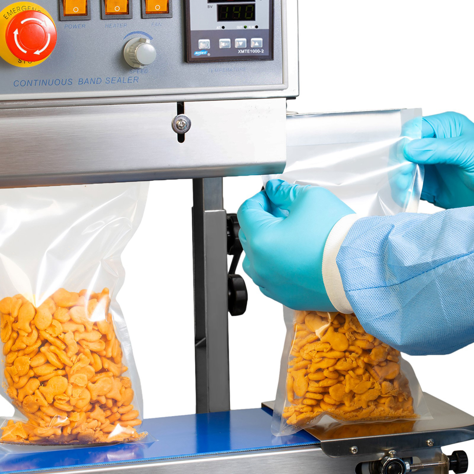220v Continuous Band Sealer / Plastic Bag Sealing Machine JORESTECH 730-D