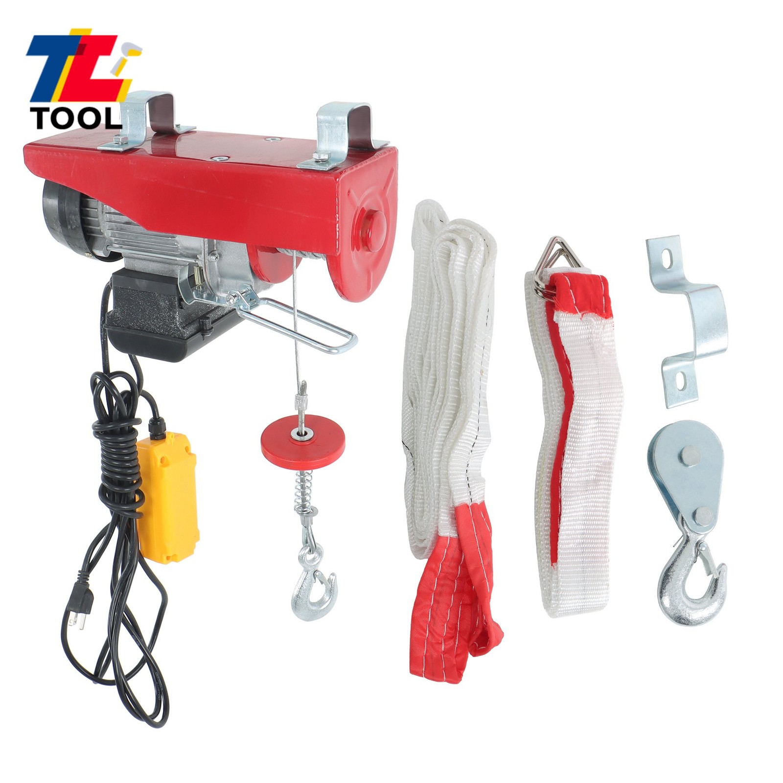 Mini Electric Hoist 440LBS/200kg Crane Winch with Wired Remote Control 510W 110V