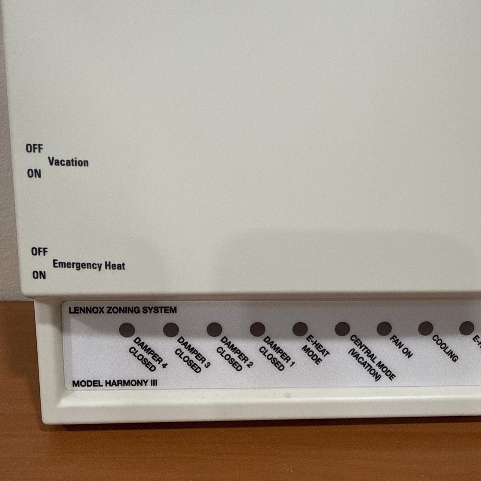 Lennox X9953 Harmony III Zone Control Panel Harmony 3