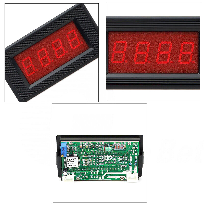 DC Digital Voltmeter Ammeter 3 1/2 Digit LED Display Panel Tester 0-1000V 1000A