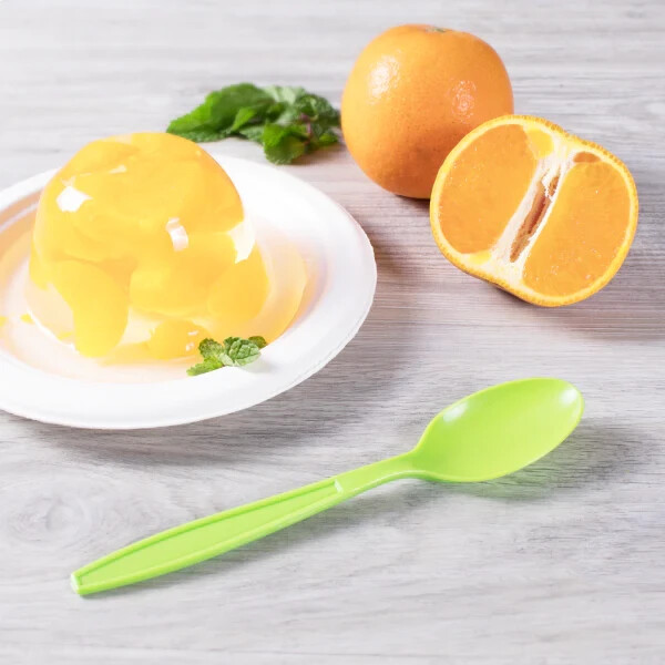 Karat PP Plastic Extra Heavy Weight Tea Spoons – Green – 1,000 ct, U2033 (Green)