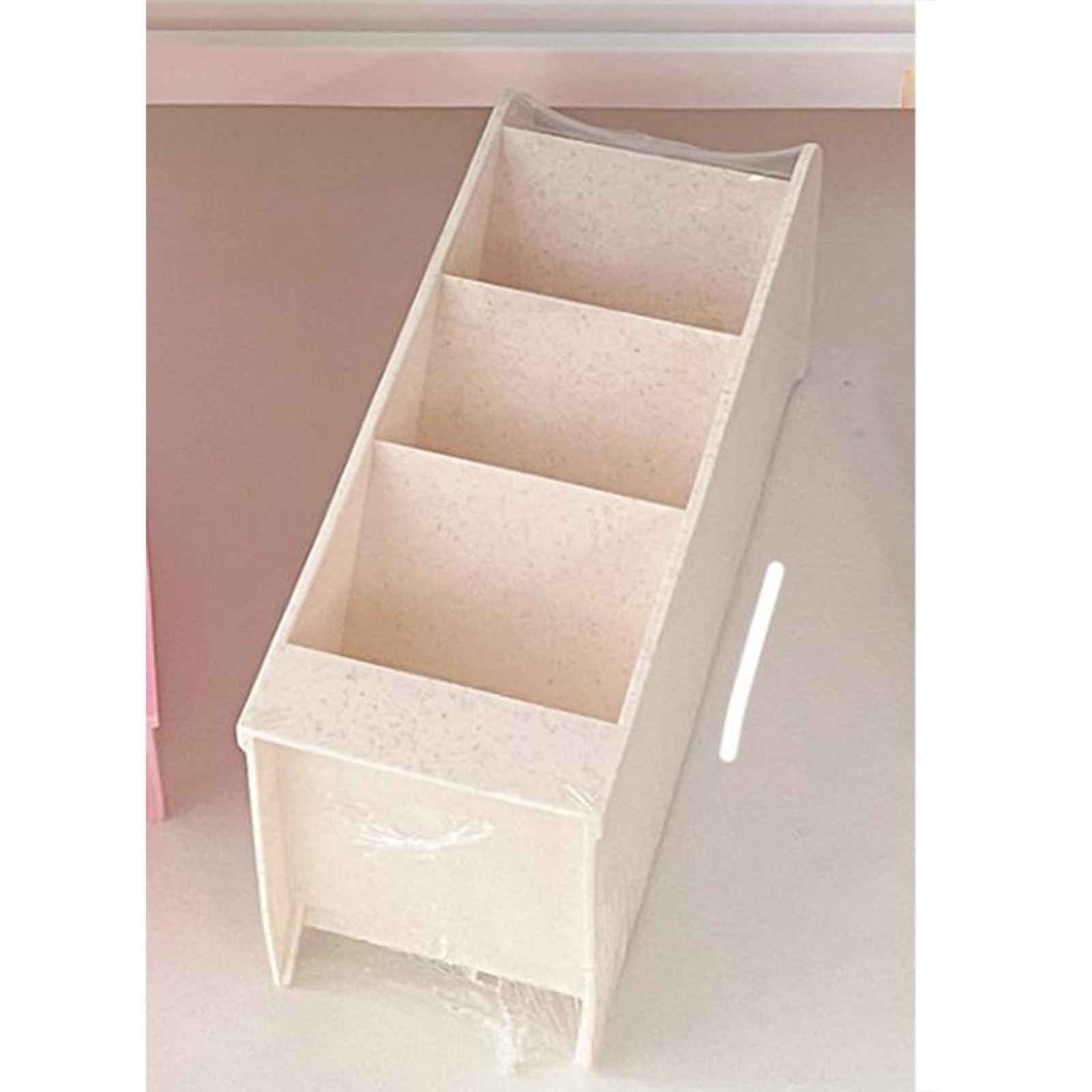 Desk Pen Holder, 4 Compartment Plastic Vertical Marker Organizer Stationary O…