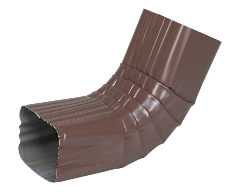 Amerimax 4526419 Rust-Free Brown Aluminum Style A Gutter Elbow 3 Hx4 Wx4 L in.