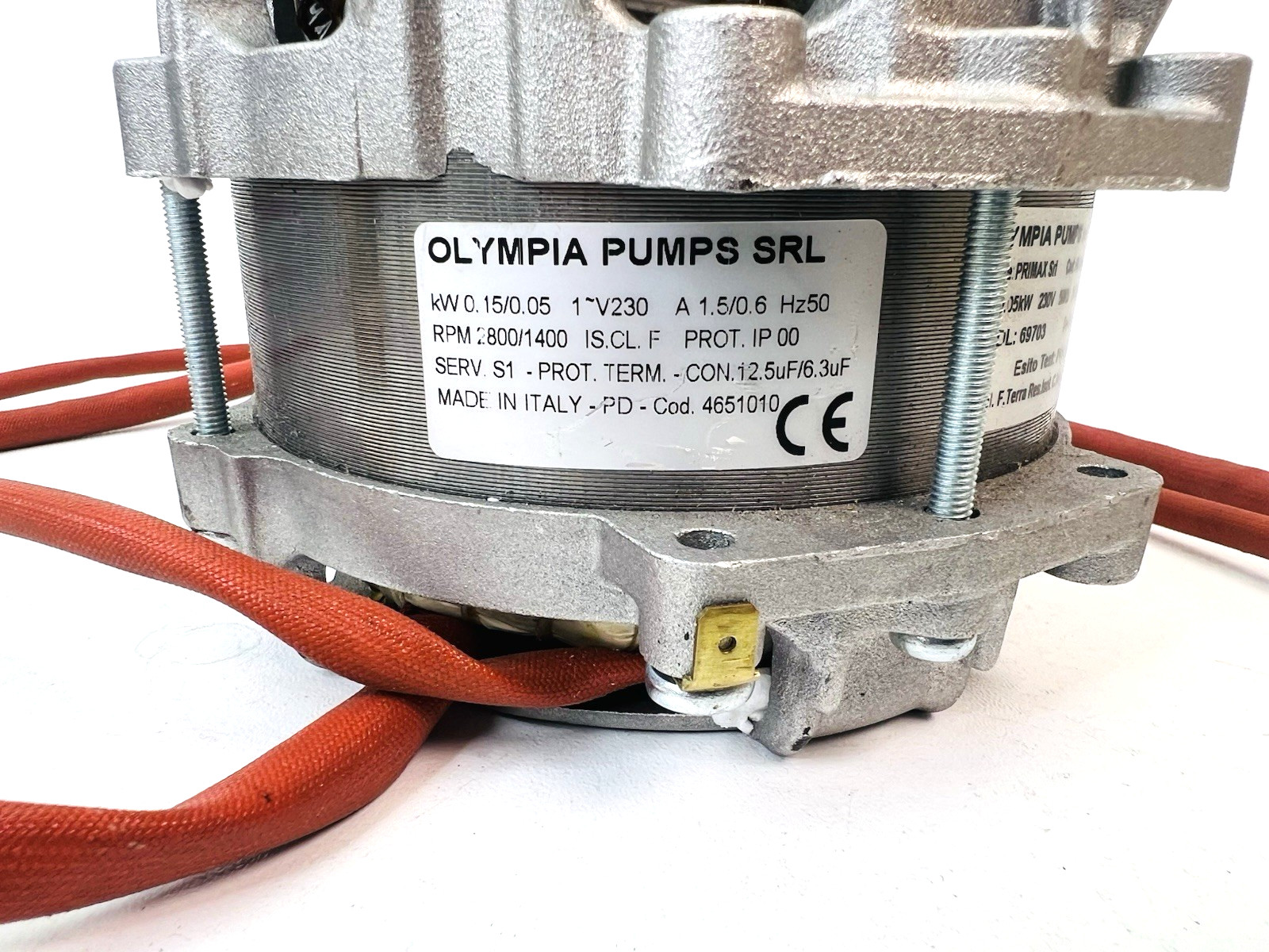 Olympia Pumps 4651010 Motor 230V 50Hz Type PR120-2/4P 2800/1400RPM Made In Italy
