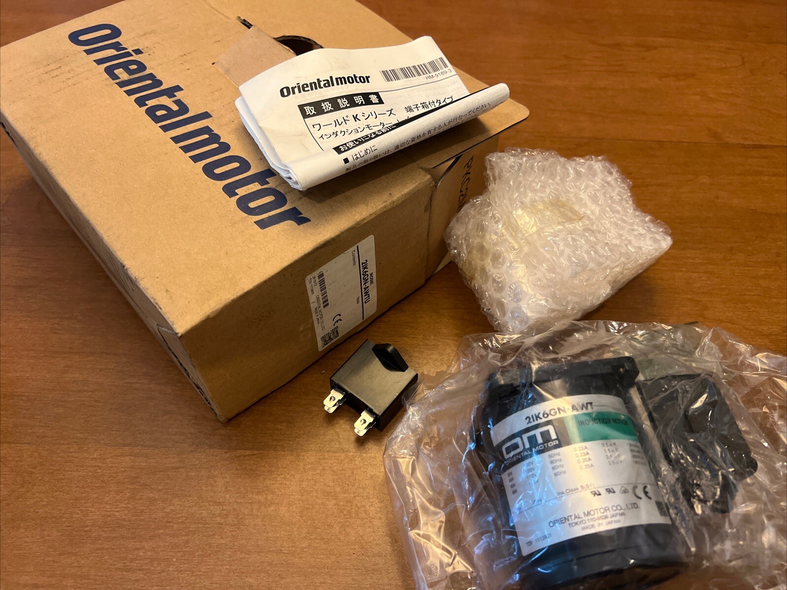 🔥ORIENTALMOTOR 2IK6GN-AWTU INDUCTION MOTOR 100/115V 1450RPM, New, Free Ship🇺🇸