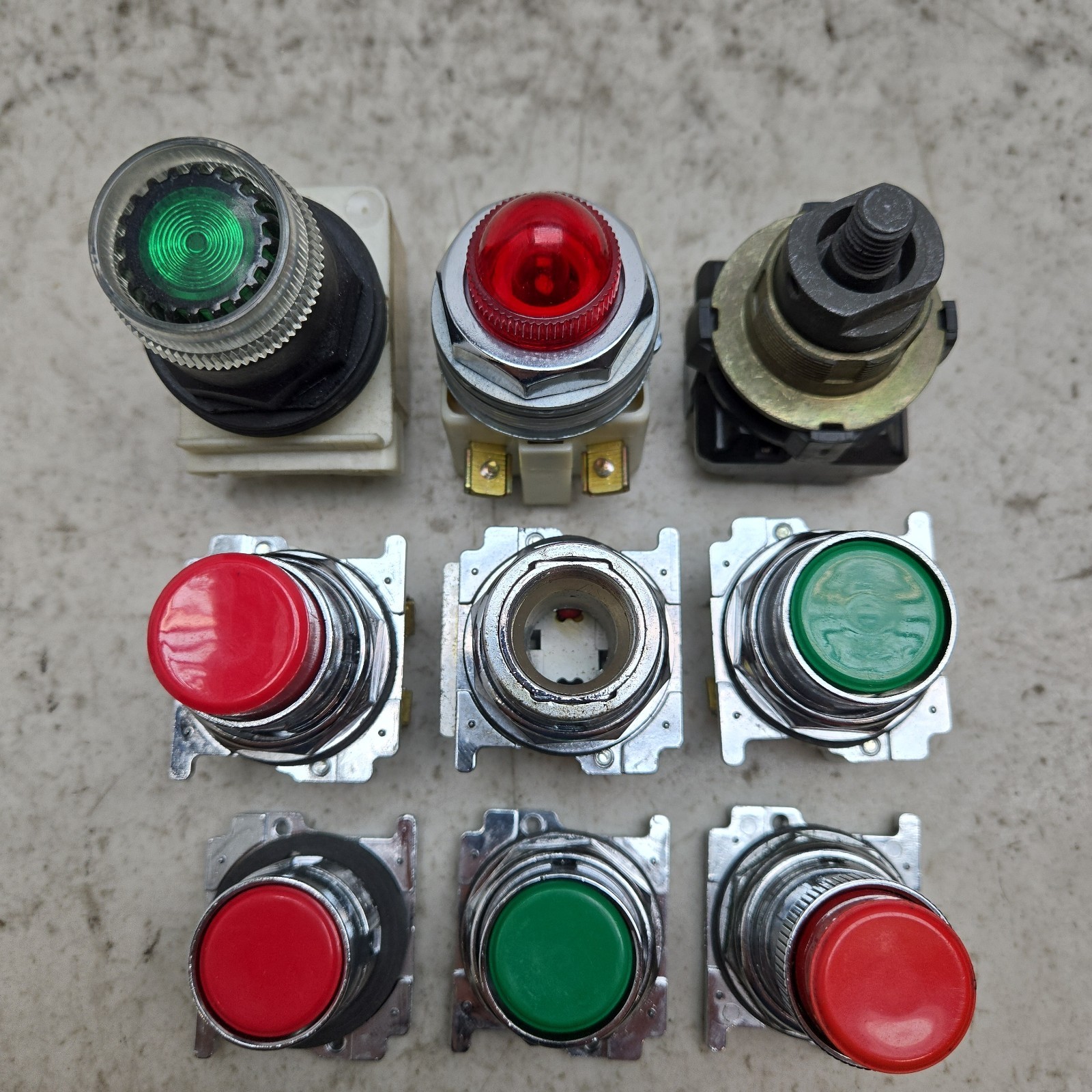 Mixed Lot 15 Pushbutton Switches Keyed Switch Reset Button See Pictures Read