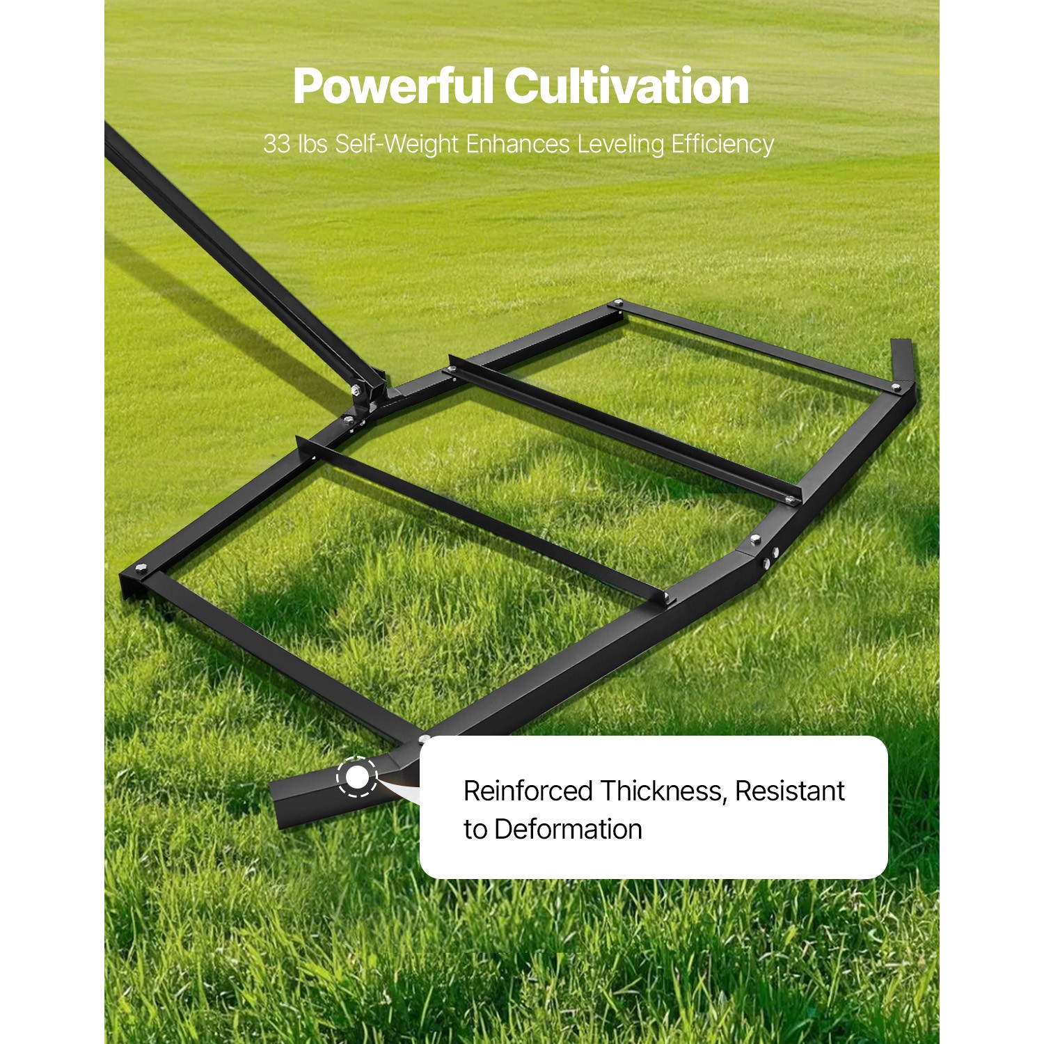 Drag Harrow 72″ Width Tow Behind Drag Harrow Steel Gravel Grader ATV UTV