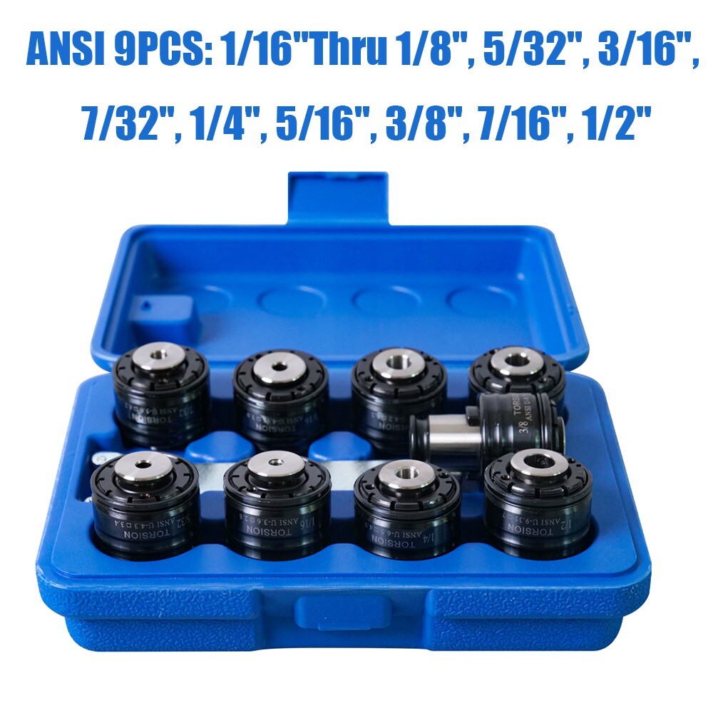 USED SFX US Stock Electric Tapping Machine Arm Tapper M3-M16 9PCS ANSI Collets