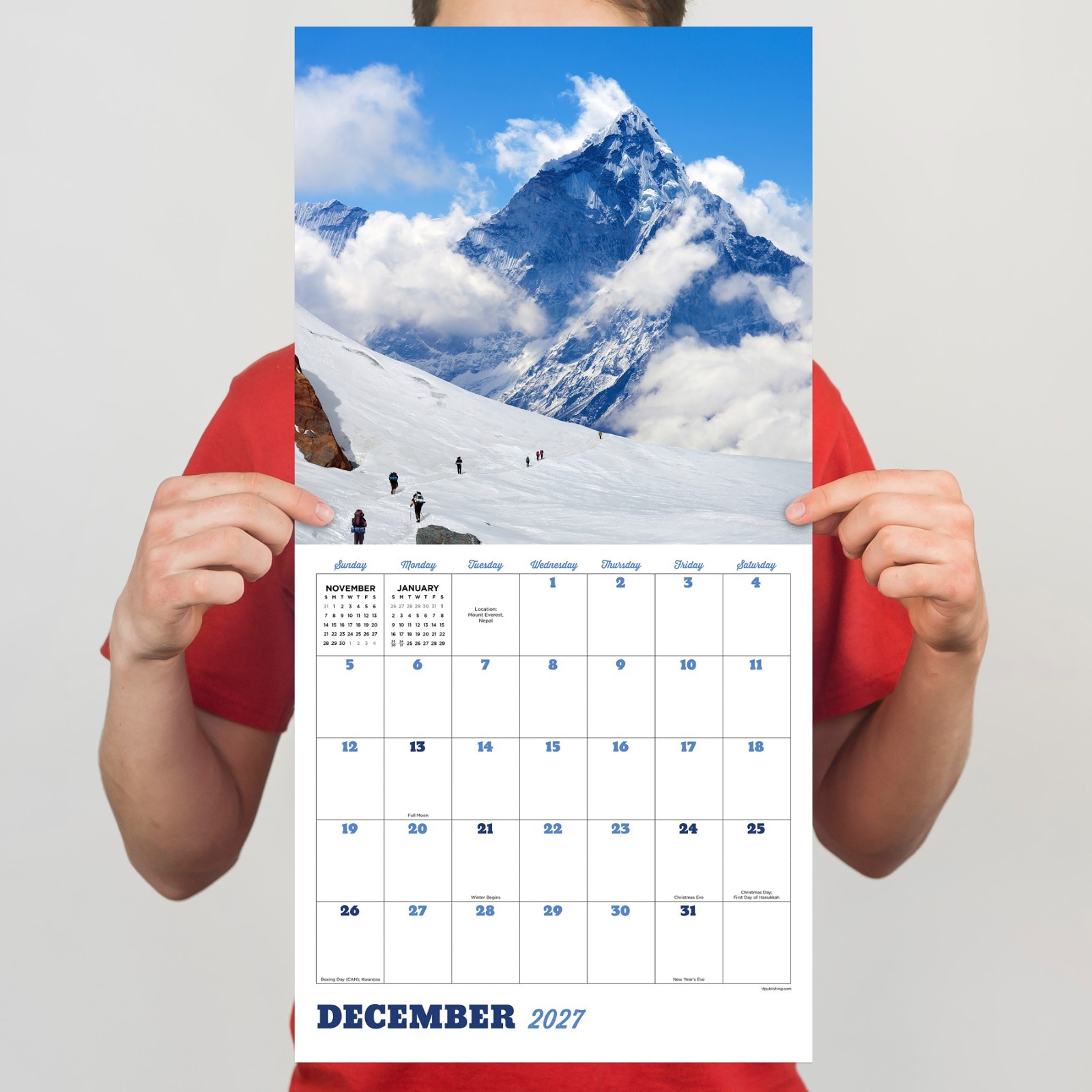 2027 Mountains Wall Calendar