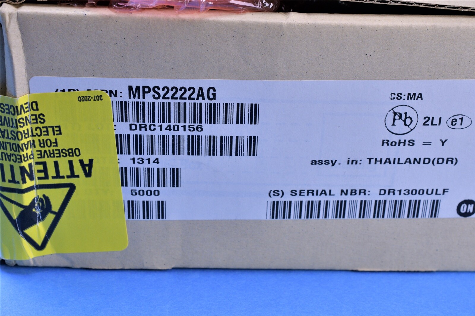 5000 ON Semiconductor Bipolar Transistors – BJT 600mA 75V NPN MPS2222AG