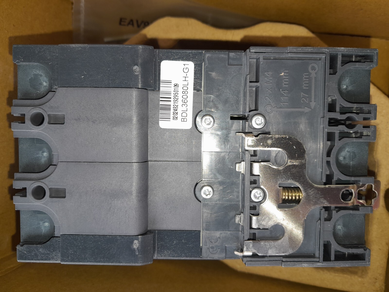 1 NEW SQUARE D 3 POLE 80AMP 480 V. FEEDTHROUGH LUGS CAT # BDL36080LH