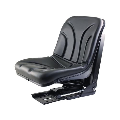 Bucket Seat Black Vinyl Mechanical Suspension John Deere Ford Case IH Chalmers