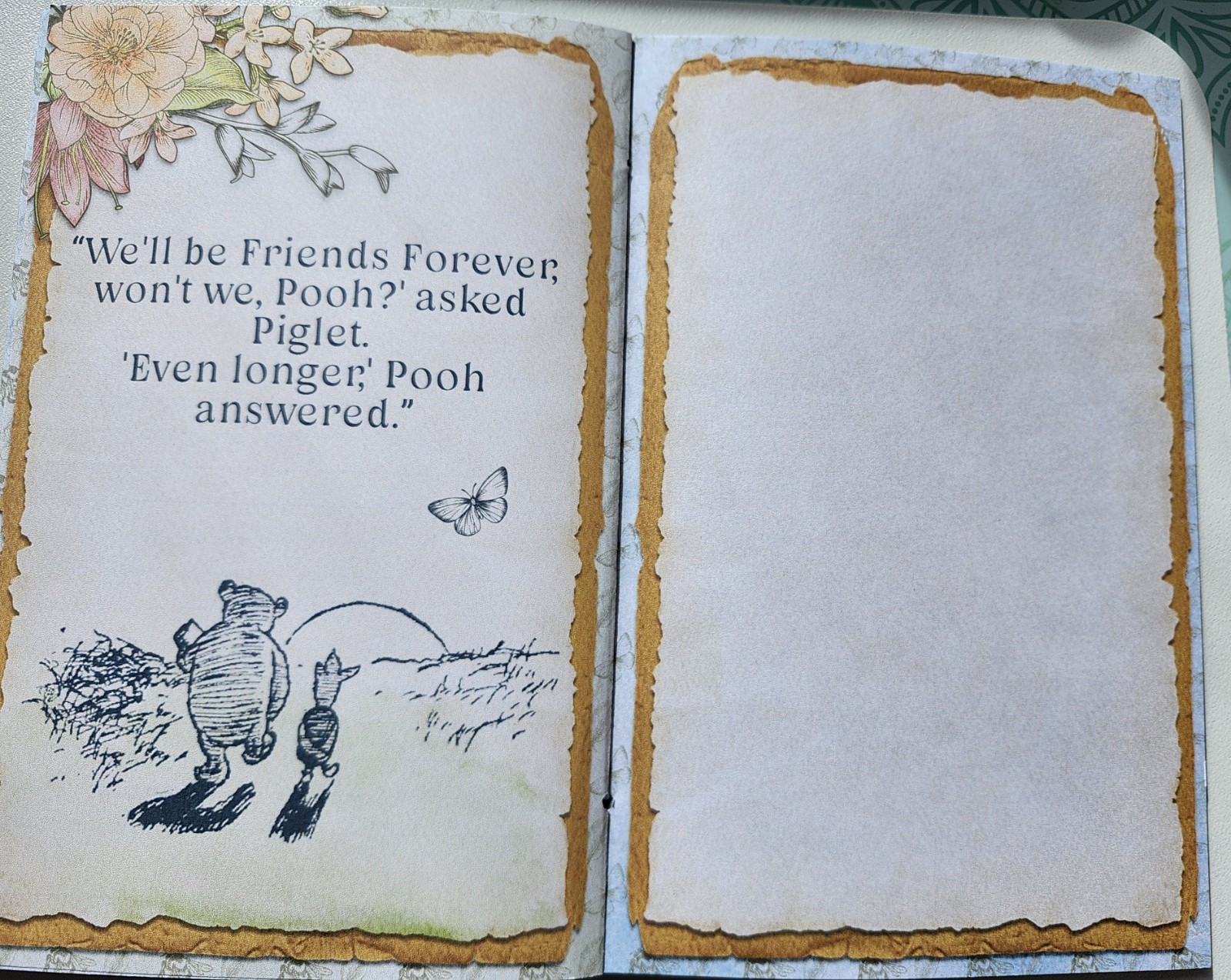 Junk Journal Booklet «WINNIE THE POOH» Retro Classic Storybook Style LG 9×6 40p
