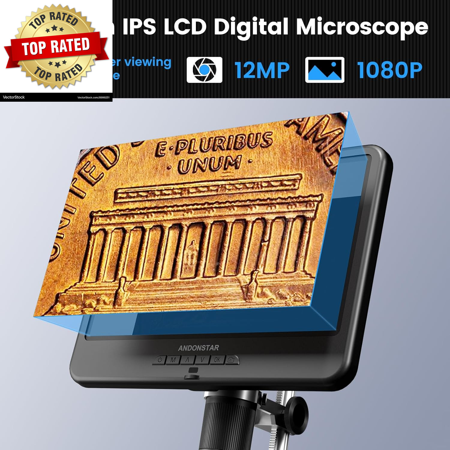 AD210 10.1 Inch LCD Digital Microscope for Adults, Soldering Microscope for Elec