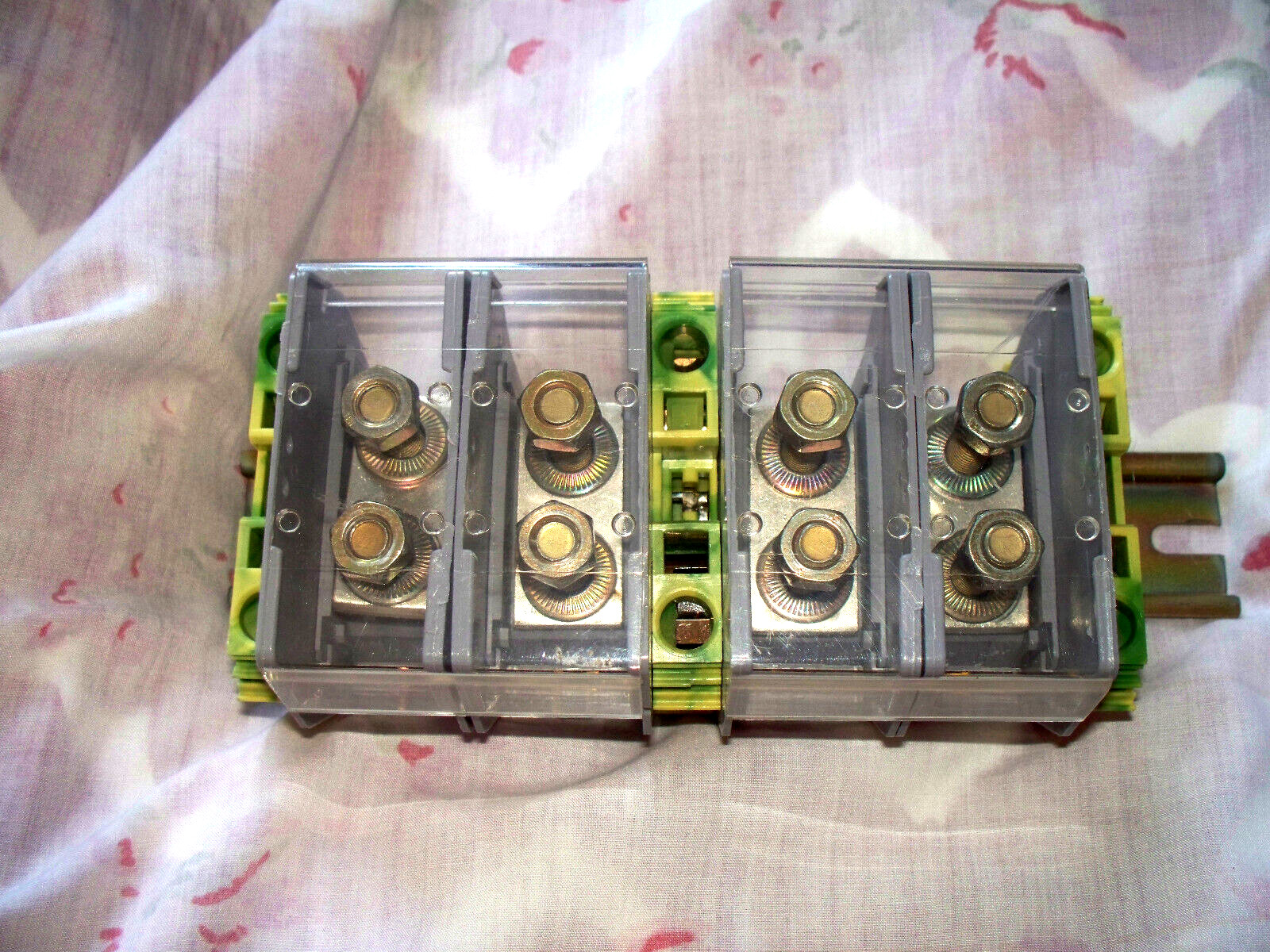 High Voltage Panel rail assembly Connector 8in DIN Rail Terminal Block
