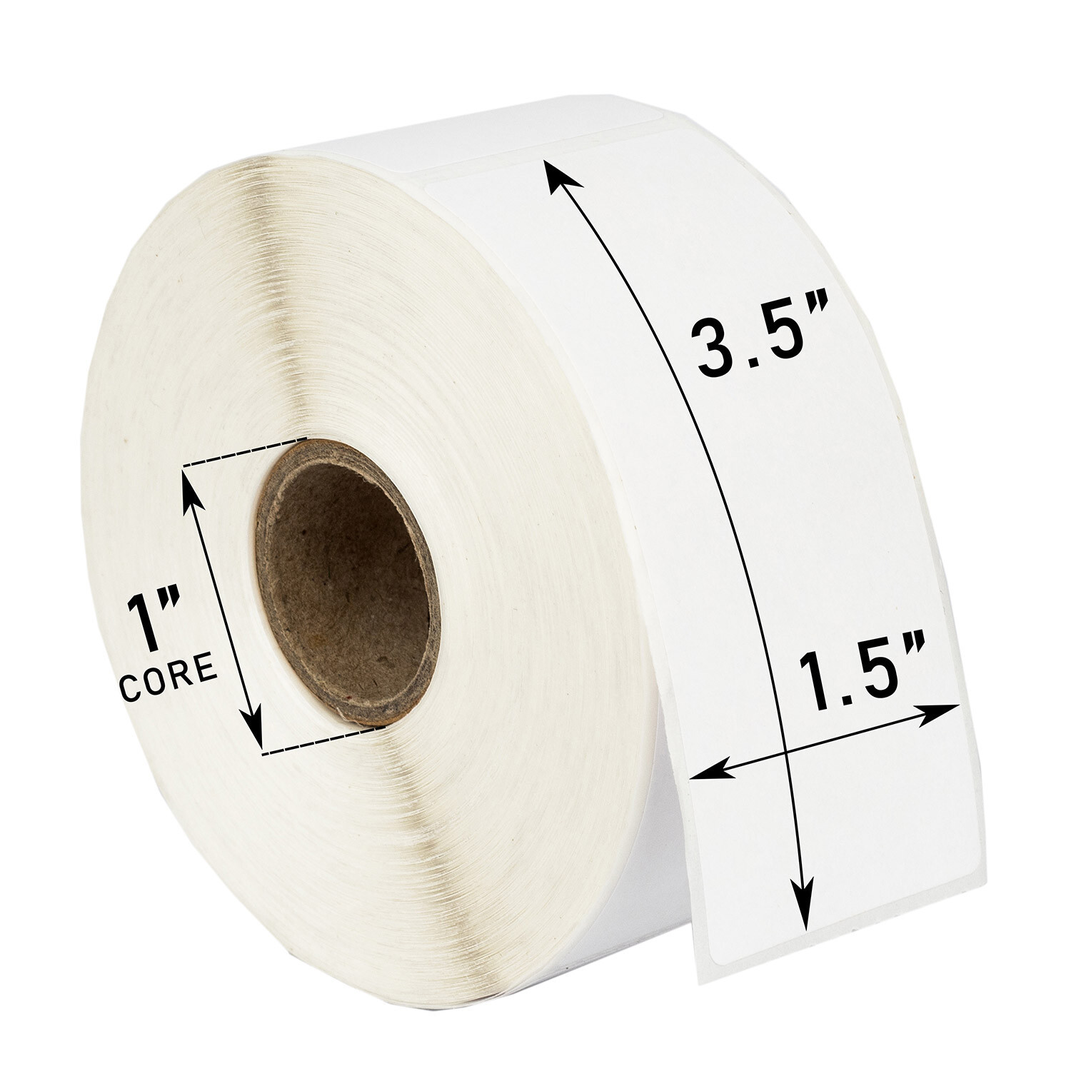 ZEBRA 1.5×3.5 (1-1/2″ x 3.5″) Thermal Prescription Labels – (1) Roll of 500