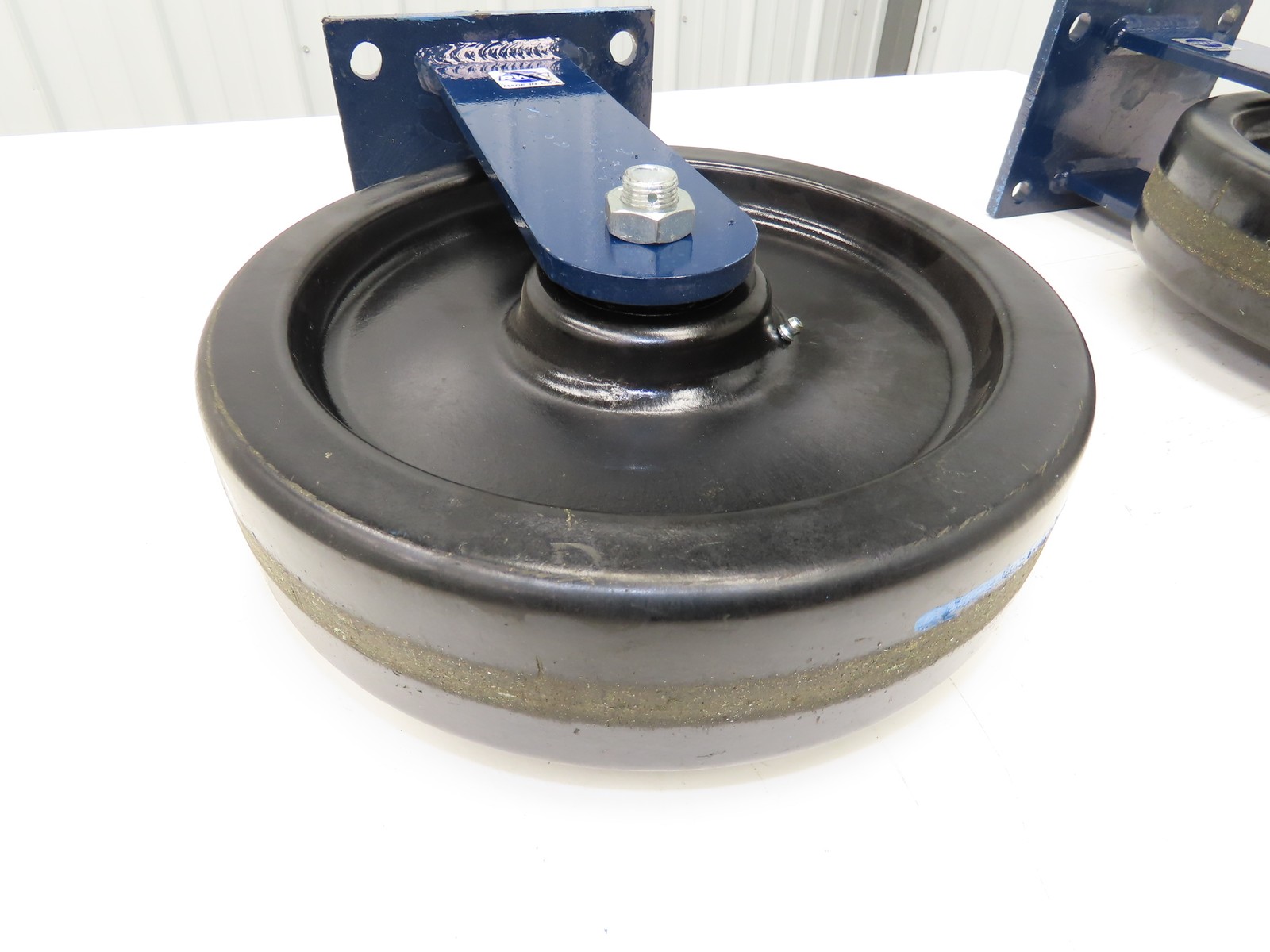 RWM 75 Series Rigid Caster Wheel 12″x 3″ Height 15-1/2″-Top of Plate Lot of 2