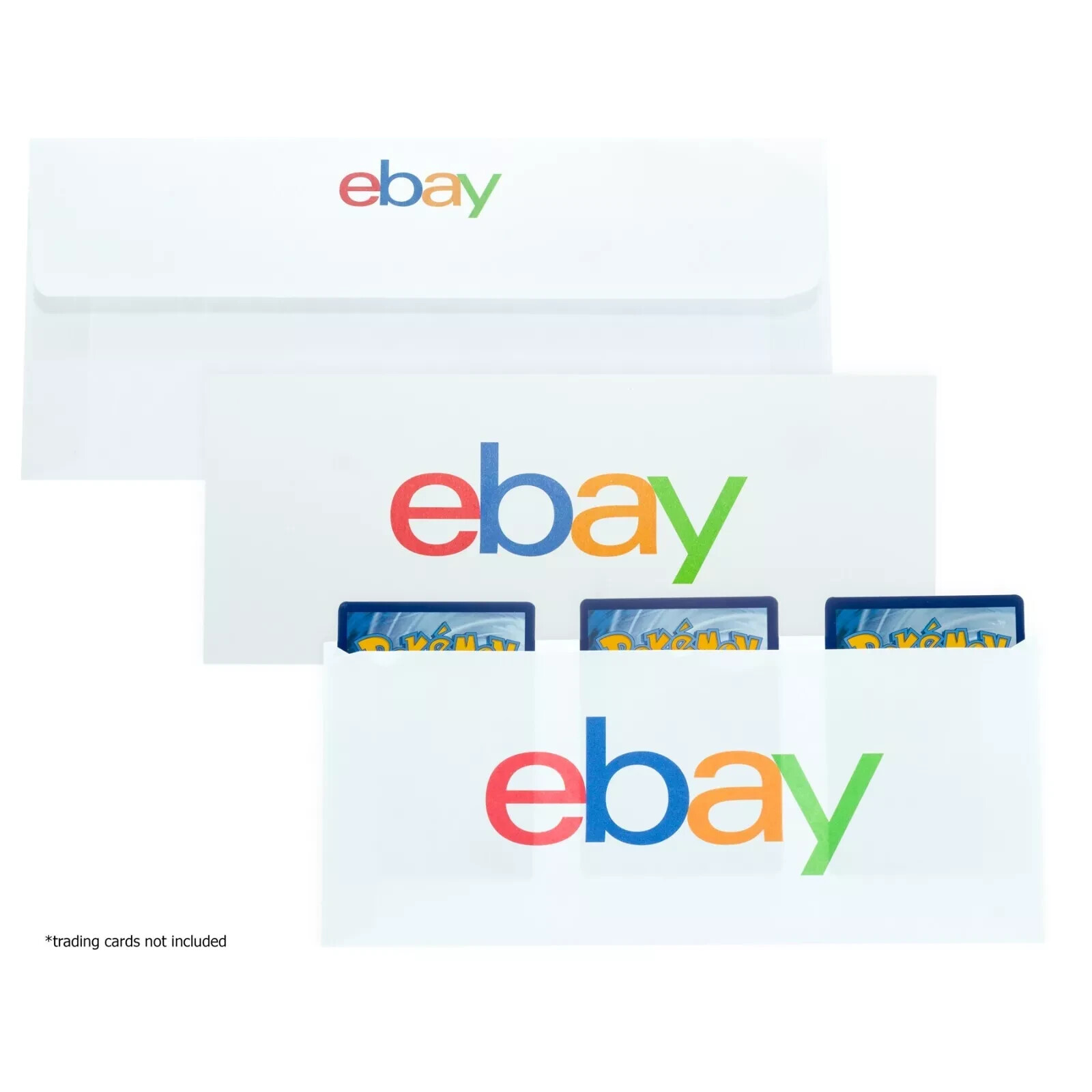 3 Pocket Ebay Logo Trading Card Envelopes 5 count