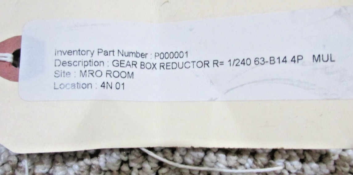 Motovario 63A4 Gearbox Reducer 4 Pole 3 Phase 1350-1620 RPM, 230/400V, 0.12kw