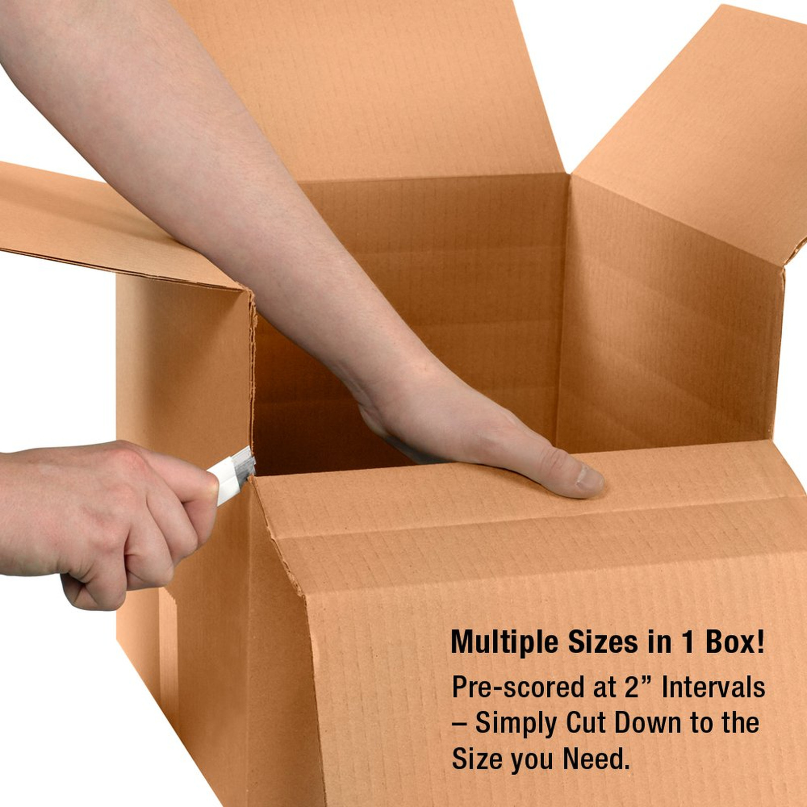 Corrugated Shipping Boxes Multi-Depth Kraft 11 1/4 x 8 3/4 x 12 Inches Pack of