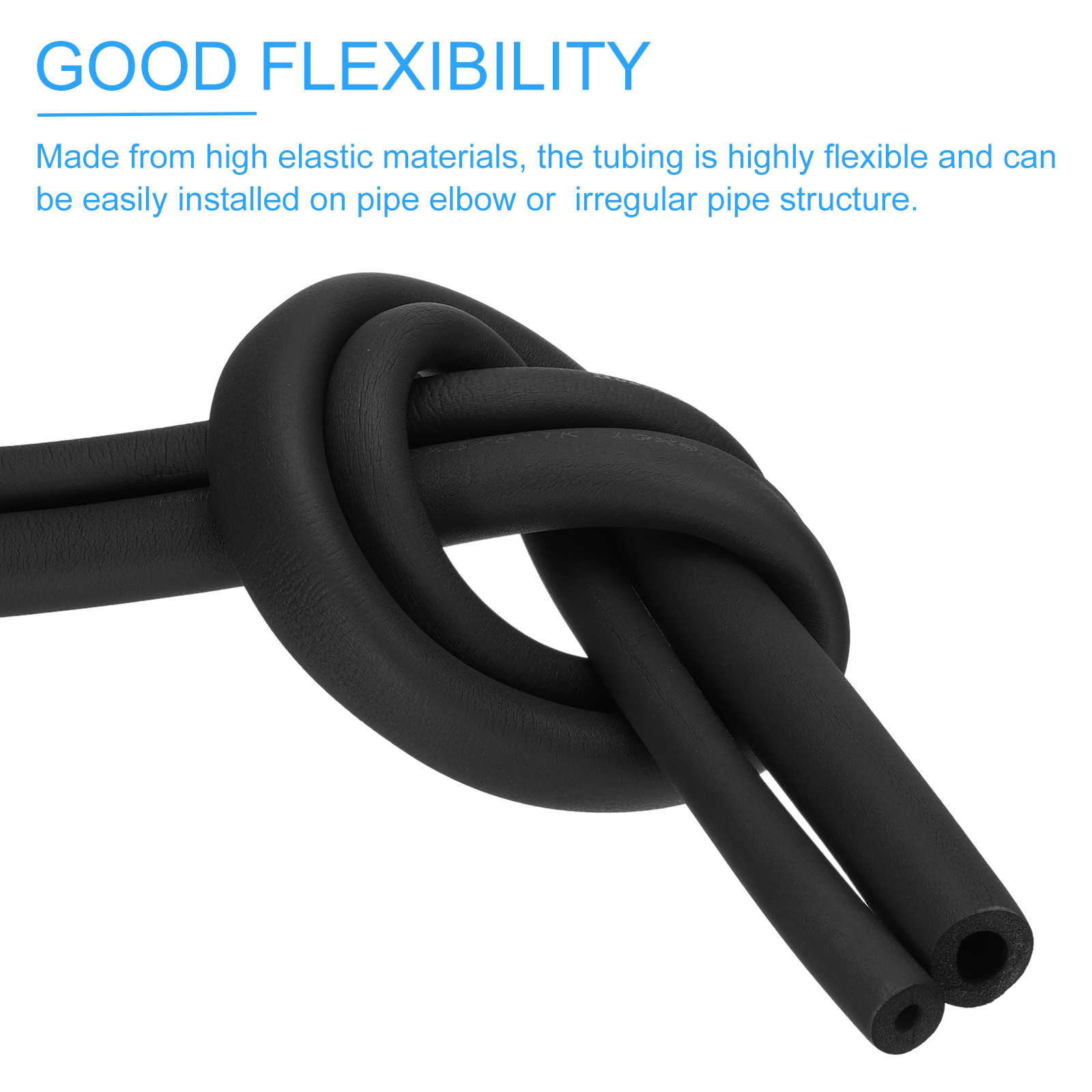 1″(25mm) ID x 6Ft x 0.35″ Pipe Insulation Foam Tube Pipe Cover Wrap Roll