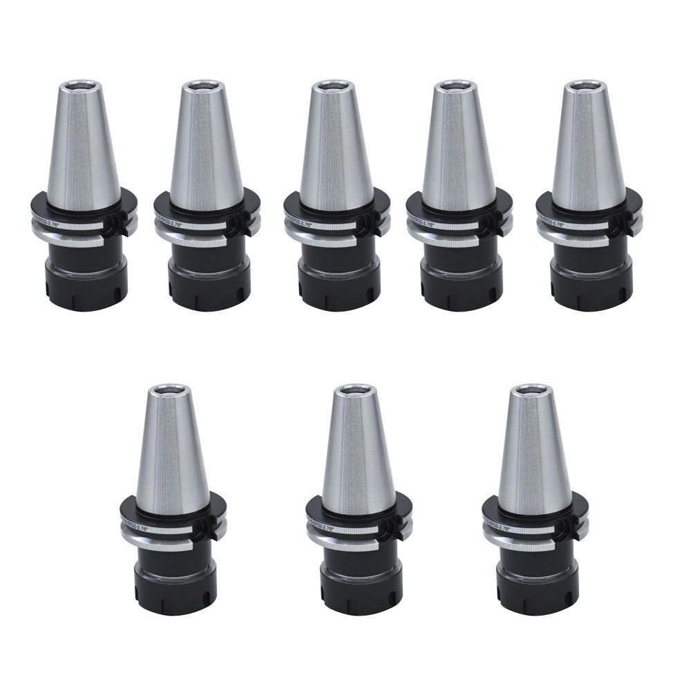 8PCS 2.76″ CAT40-ER32 COLLET CHUCK-8 CHUCKS Balanced G2.5/25000RPM
