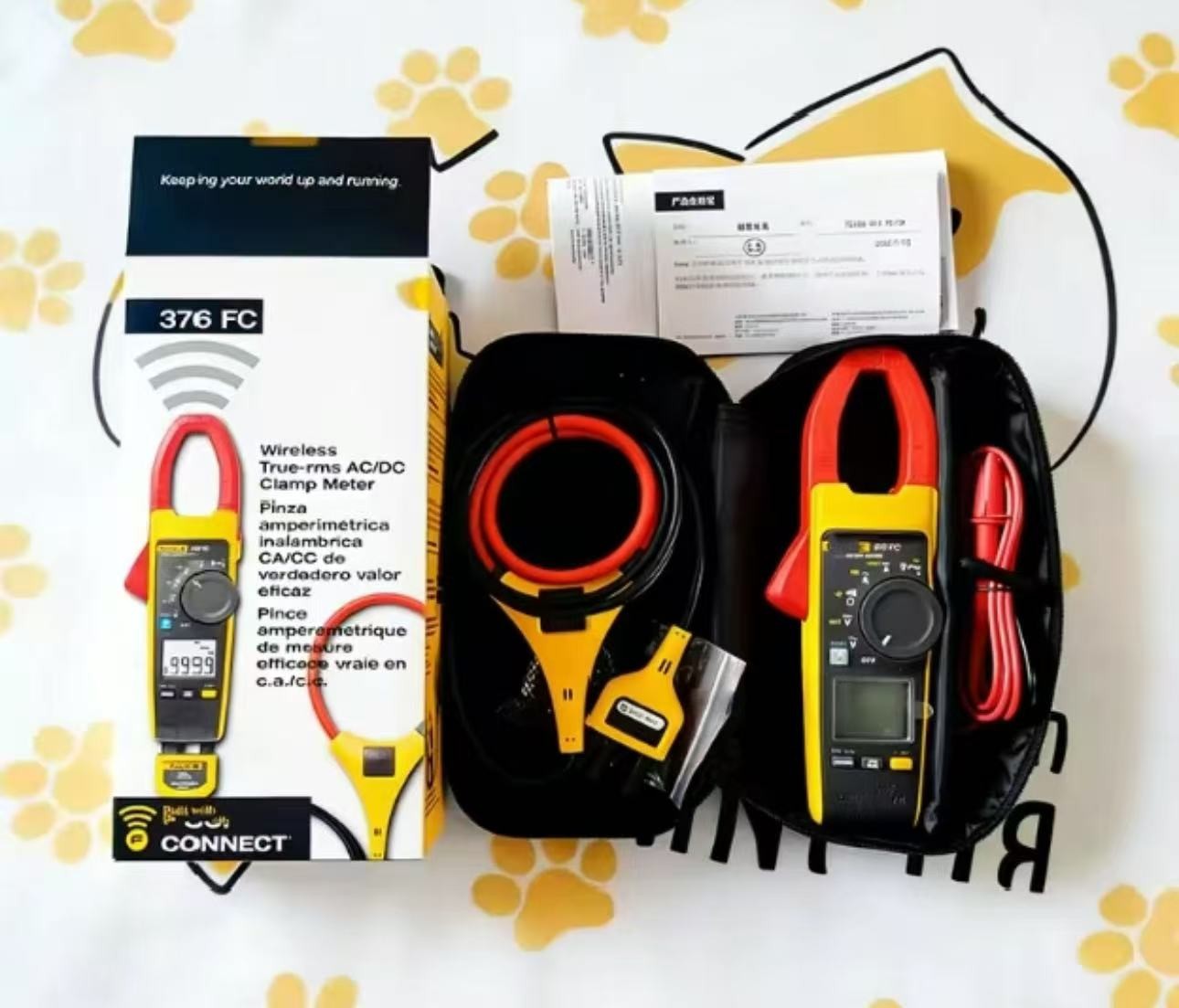 Fluke 376 FC 1000 Amp AC & DC True RMS Clamp Meter with iFlex Probe & Bluetooth