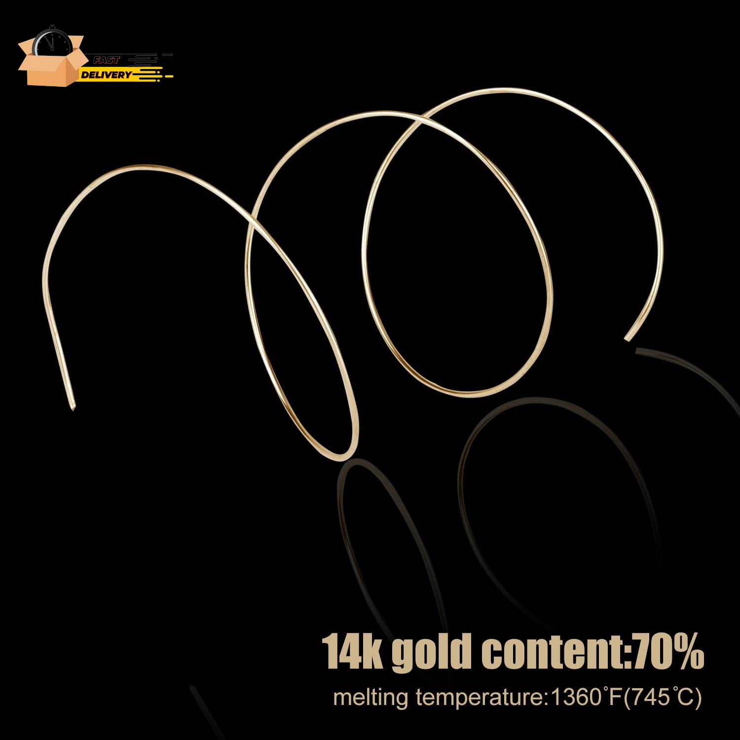 14K Gold Solder Wire for Jewelry Making, 6.3 Inch Long Easy Solder Gold Welding