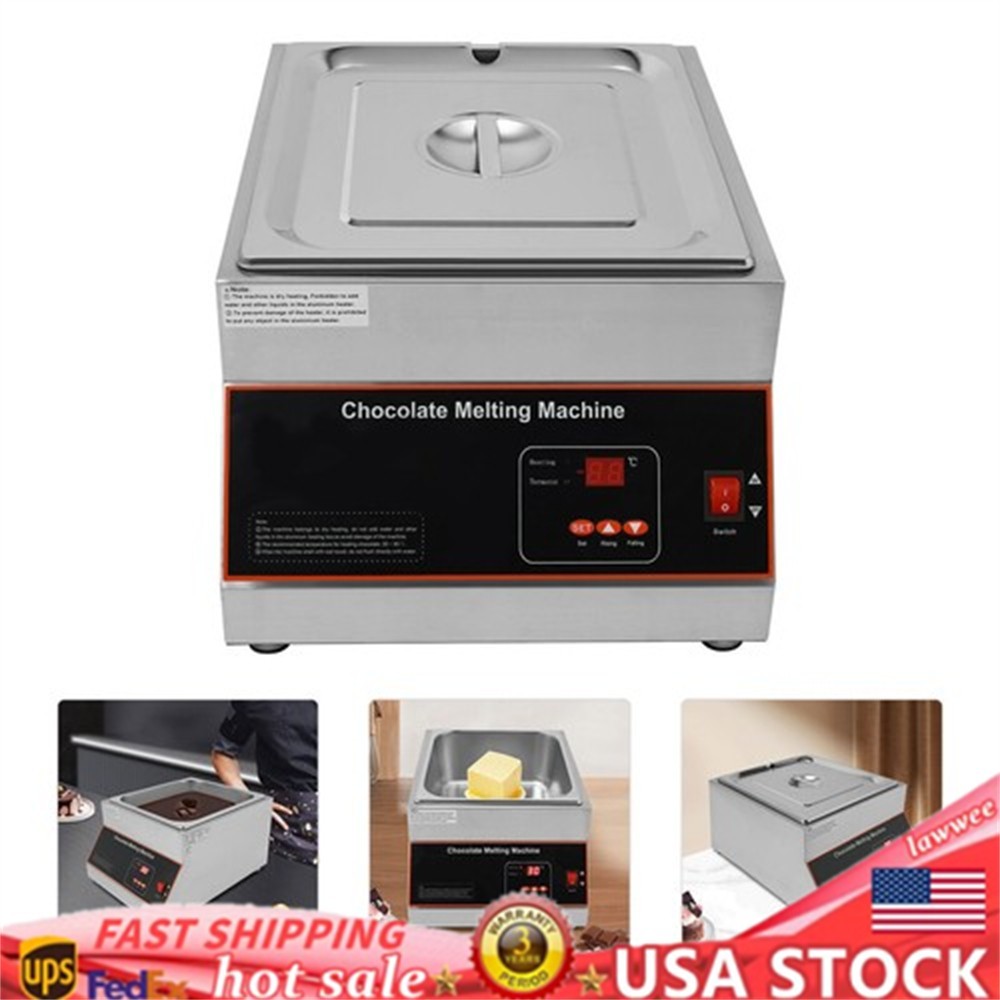 Chocolate Tempering Machine 26.46lbs Chocolate Melting Pot Stainless Steel 500W