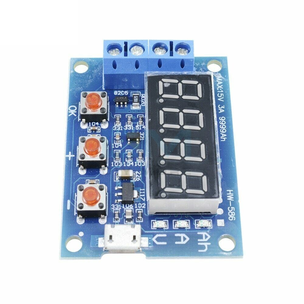 ZB2L3 Battery Tester LED Digital Display Micro USB Power Capacity Li-ion Lithium