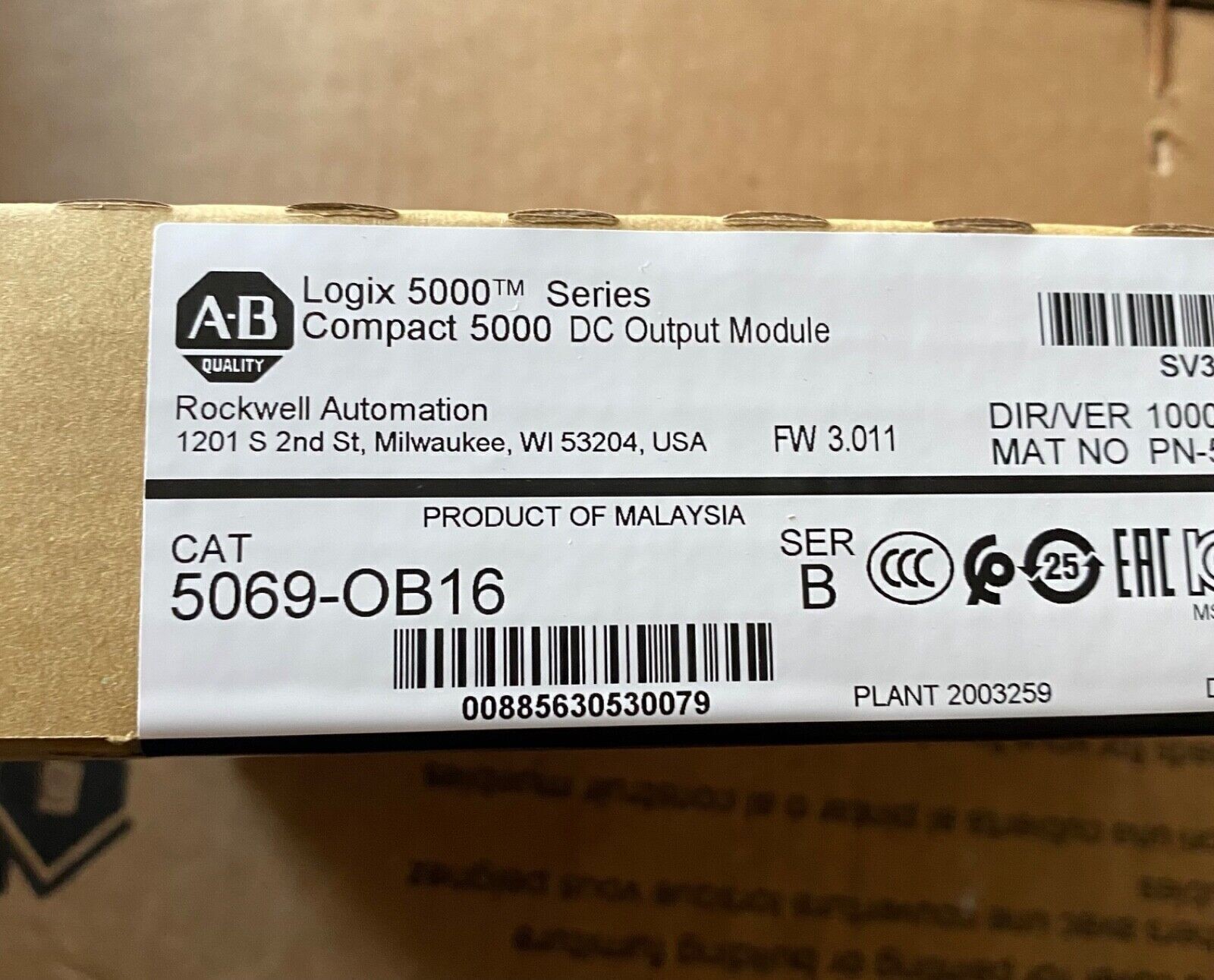 Sealed NEW PLC 5069-OB16 AB Compact 5000 DC Output Module 5069-0B16 US