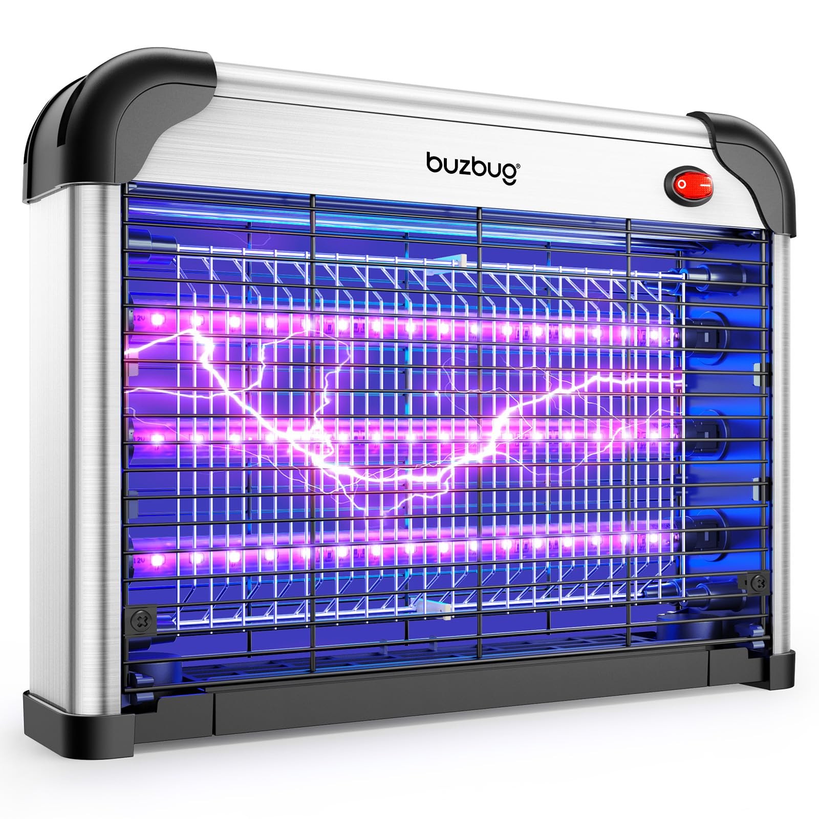 Buzbug Led Bug Zapper Indoor 3800V High-Voltage 3 Led Bulbs Up To 50000 Hours