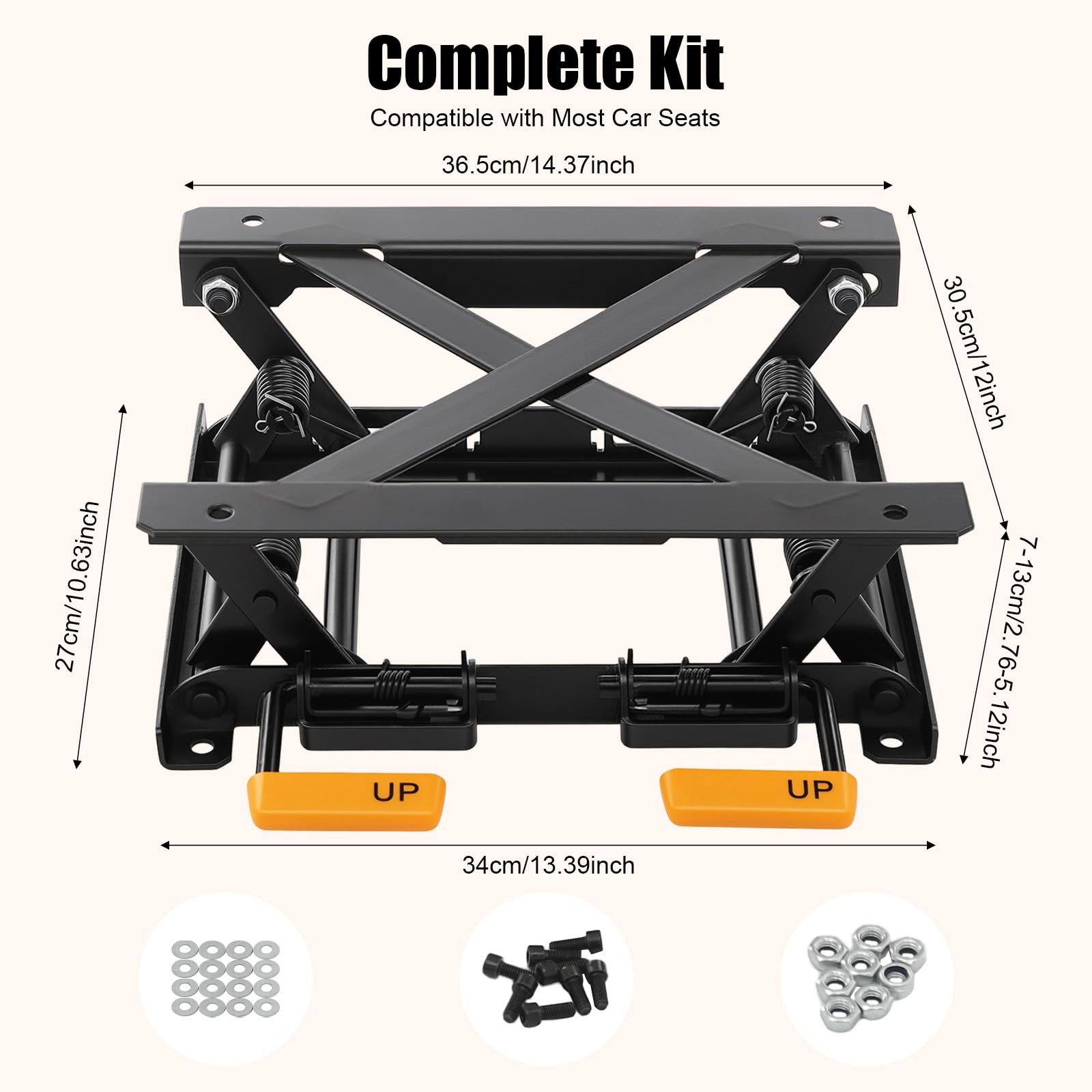 Car Seat Height Adjuster 2.76-5.12in Lift for RVs Commercial Vehicles Vans