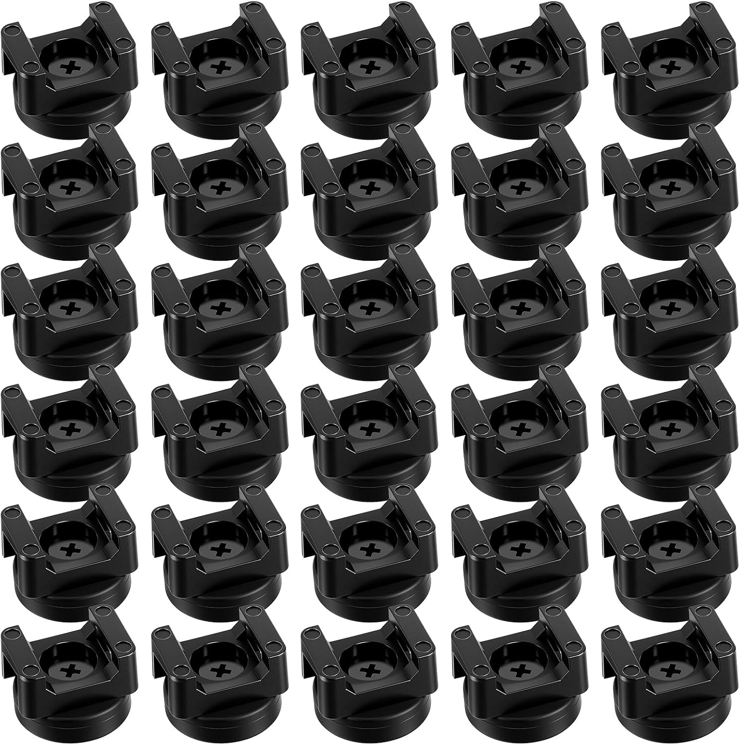 30 Pack Magnetic Zip Tie Mount Base Heavy Duty Magnetic Cable Zip Tie Base, Wire