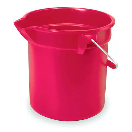 Rubbermaid Commercial Fg296300red 2 1/2 Gal Round Bucket, 10-1/4 In H, 10 1/2